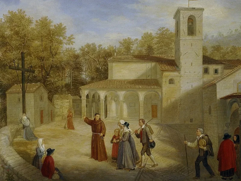 1812-Franz Xaver Layr - Nel cortile del monastero